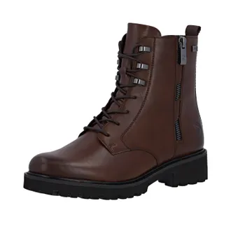Remonte Schn&uuml;rstiefelette REMONTE, Damen, Gr. 41, braun (dunkelbraun), Leder, Schuhe Schn&uuml;rstiefelette, Schn&uuml;rboots, Stiefelette mit wasserabweisender TEX-Mem