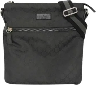 Gucci Pre-owned Cross Body Bags, male, Black, Size: ONE SIZE Pre-owned Messenger Bag
