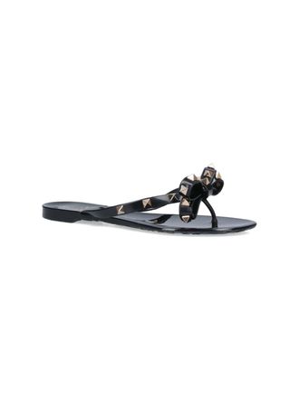 Valentino Garavani Womens Sandals Black Polyvinyl Chloride