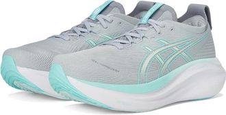 Asics GEL-Nimbus 27 Womens Running Shoes Piedmont Grey/Illuminate Mint : 10.5 B - Medium, Textile