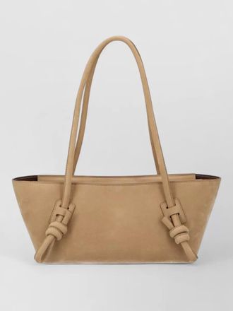 Hereu shoulder bag rectangular shape knotted handles straps