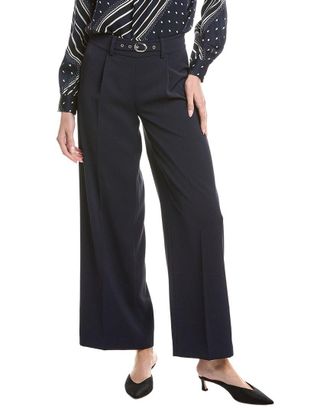 Elie Tahari Wide Leg Pleated Trouser