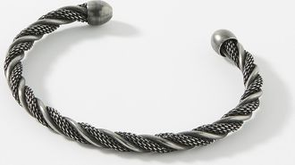 Le 31 Mens Braided metal open bangle