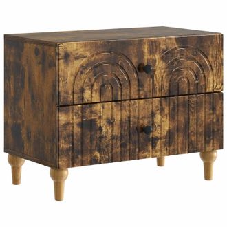 vidaXL Armario De Noche Con Caj&oacute;n Roble Ahumado 62 X 34,5 X 48 Cm Vidaxl