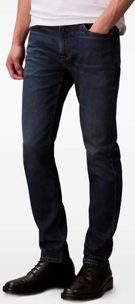 Calvin Klein Regular-fit jeans met logopatch en vijf zakken - Blauw