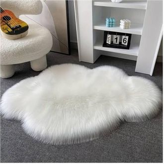 Trade Shop Trade Shop - Tappeto Cute Nuvola Pelliccia Fluffy Vari Colori Living Stanza Da Letto 83x113cm
