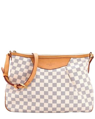 Louis Vuitton White Damier Siracusa Mm (Authentic Pre-Loved)