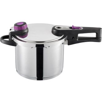 GSW Olla A Presi&oacute;n - Inducci&oacute;n - Gsw - System Plus - 6 L - &Oslash; 22 Cm - Acero Inoxidable Macizo 18/10 - Incluye Cesta Y Soporte