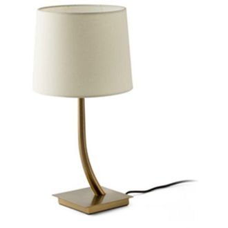 Faro Barcelona Faro Rem - L&aacute;mpara De Mesa Redonda C&oacute;nica Beige, E27