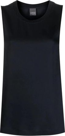 Lorena Antoniazzi Tanktop - Dames - Tops zonder mouwen - Blauw - 2XS - Katoen - Tops