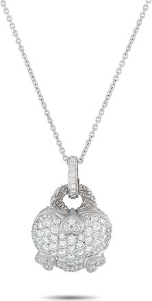 Judith Ripka 18K White Gold 2.50ct Diamond Pendant Necklace JR22-112125