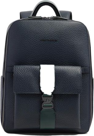Piquadro Leren Reistas Rugzak - Heren - Rugzakken - Blauw - ONE Size - Leer - Tassen