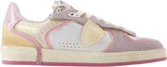 Philippe Model Multicolor Leren Sneakers met Amandelvormige Neus - Dames - Sneakers - Veelkleurig - 37 EU - Leer - Schoenen