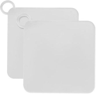 No Brand Paquete De 2 Tapas De Desag&uuml;e Para Ducha, Cuadradas De Silicona De 15 Cm Para Ducha, Lavabo, Inodoro, Ba&ntilde;o Y Cocina (blancas)