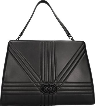 La Carrie Grate Leather Bag - Dames - Handtassen - Zwart - ONE Size - Leer - Tassen