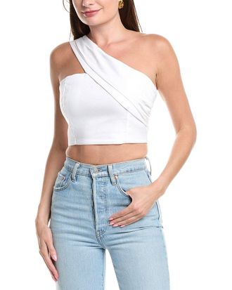 Milly Arantza Linen-Blend Top