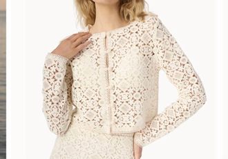 Cami NYC Kayseri Crochet Cardigan In Ceramic