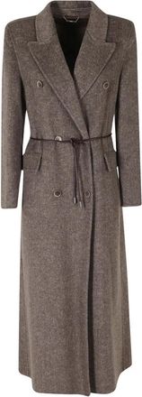 Seventy Double-Breasted Coat - Dames - Mantel - Bruin - S - Jassen
