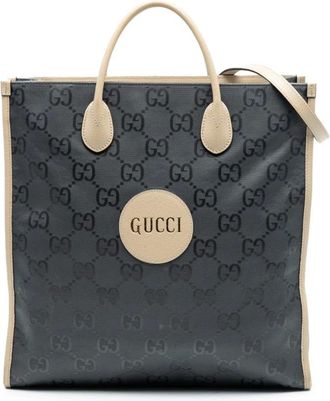 Gucci Pre-owned Tote Bags, female, Gray, Size: ONE SIZE Pre-owned Printed Tote Bag
