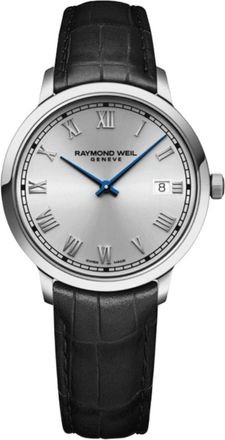 Raymond Weil Toccata Classic 39 mm Quartz Silver Dial Black Leather Strap Mens Watch 5485-STC-00658