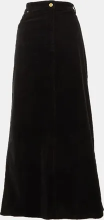 Ganni Ganni Black Corduroy Maxi Skirt