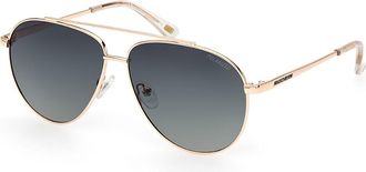 Skechers SE6276 Polarized 32R Mens Sunglasses Gold Size 58