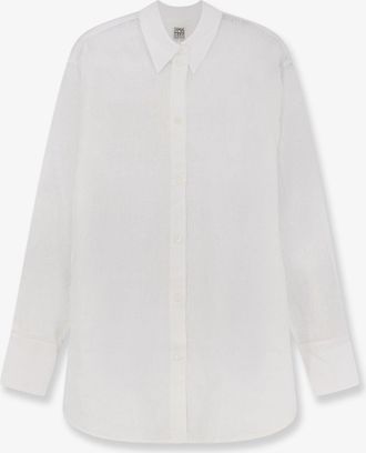 Toteme Camicia Oversized Summer in cotone e lino - TOTEME - gender_Woman