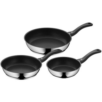 WMF Devil set di 3 padelle nere in acciaio inox 20-28 cm