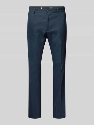 s.Oliver Black Label Regular Fit Anzughose aus Leinen-Mix in Dunkelblau, Gr&ouml;&szlig;e 102
