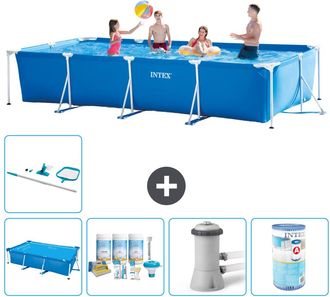 Intex Piscina Con Estructura Rectangular - 450x220x84 Cm - 7-piezas S30249