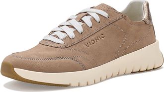 Vionic Uptown Sneakers Womens Shoes Desert Sand Suede/Leather : 9.5 W, Leather/Suede