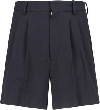 Isabel Marant Norman Pleated Detail Shorts In Blue Fabric