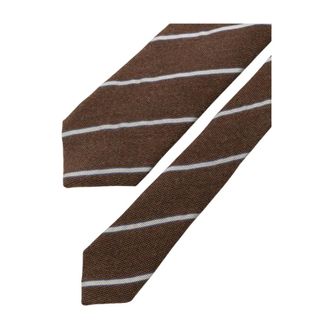 Corneliani Cravatta in seta a righe - - Accessories - Uomo - Marrone - ONE SIZE