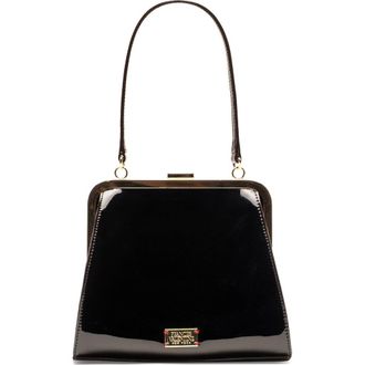 Frances Valentine Lulu Leather Frame Clutch in Black at Nordstrom