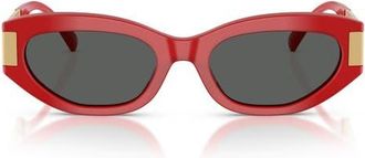 Versace 54mm Cat Eye Sunglasses in Full Red /Dark Grey at Nordstrom