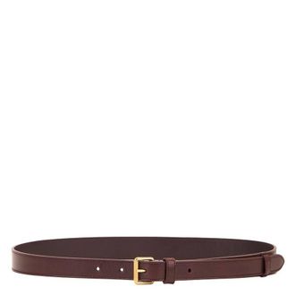 Saint Laurent Mens Red Tan Motorcycle 2cm Belt, Size 80