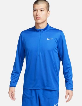 Nike Mens Nike 1/4 Zip Royal Blue Running Top - Size: 44