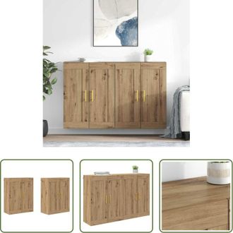 vidaXL Armadio mobile - Mobile a muro 2 pcs Rovere artigianale 69,5 x 34 x 90 cm