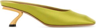 Ferragamo Green Slip on Pumps