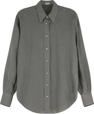 Brunello Cucinelli Linen shirt with mobile detail