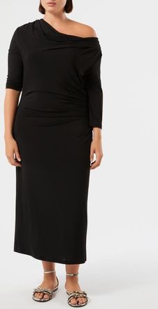 Marina Rinaldi Cambra Long Sleeve Jersey Maxi in Black at Nordstrom, Size X-Large