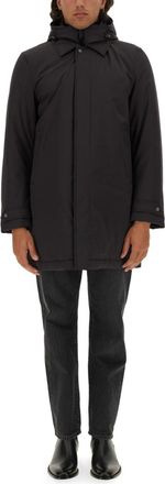 Woolrich Black Solid Hood Jacket