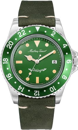 Mathey-Tissot Mens Vintage Green Dial Watch