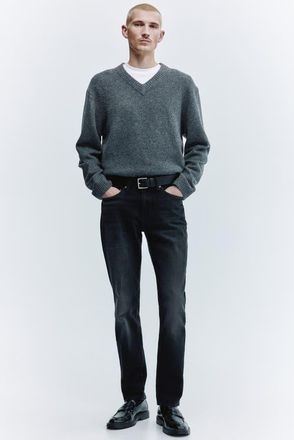 H&M Slim Jeans in Black at Nordstrom, Size 36 X 32