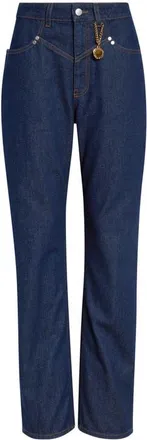 Stella McCartney High Waist Slim Leg Jeans in Denim Classic Wash at Nordstrom, Size 30