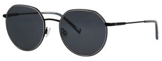 Humphrey's Sonnenbrille HUMPHREY&acute;S EYEWEAR Modell 585355, Herren, schwarz, matt, metallic, Sonnenbrillen Sonnenbrille, Form Panto, Logoschriftzug auf B&uuml;gel, Komb