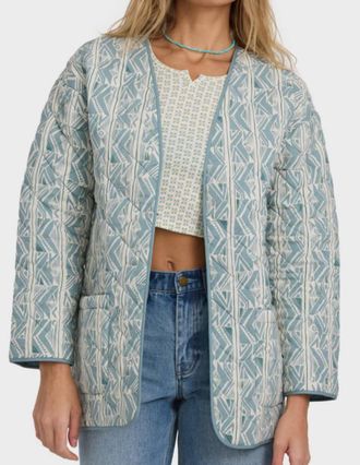 Billabong Day Dreamin Jacket In Mineral Blue