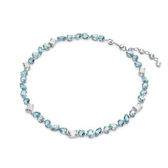 Swarovski Elegante Sieradencollectie - Dames - Kettingen - Blauw - ONE Size - Accessoires