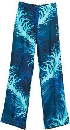 F.R.S. FRS. Bedrukte zijden broek