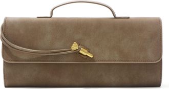 Adornia Tan Suede Envelope Bag with Optional Strap